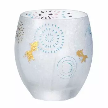 ADERIA Premium Nippon Taste Goldfish Fireworks 345ml Rocks Glass Made in Japan Cosmetic Box Whiskey Glass Stylish Sixtieth Birthday Retirement Wedding