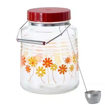 Aderia Retro 6148 Storage Bottle, Alice, 0.8 gal (3 L), Made in Japan, Storage Container, Showa Retro, Glass, Canister, Airtight Container, Condiments