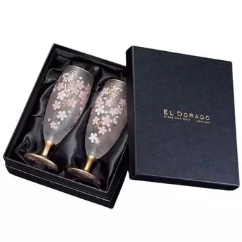 ADERIA Sake Glass SAKURA SAKE PAIR SET 125 мл Набор Made in Cosmetic Sake Cold Sake Стильный подарок на новоселье на день памяти 6106 2, Япония, коробка,