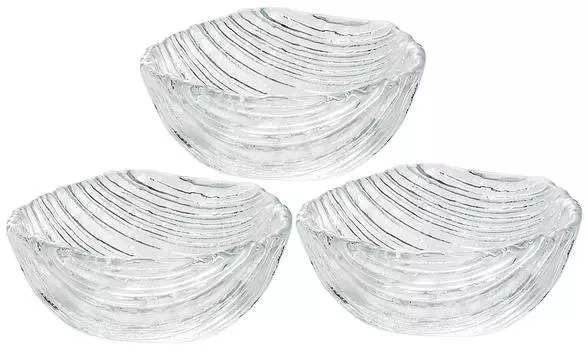 ADERIA Small Maximum 15 x Height Flowing Washing Set of Made in Japan Bowl, Прозрачный, 6 см, Чаша, 3, F-70351