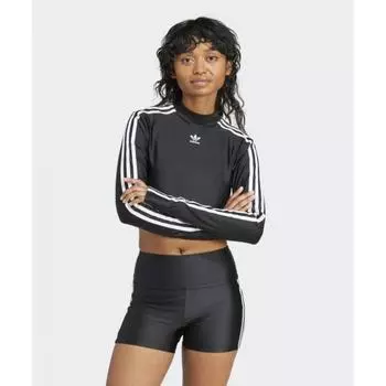 Футболка Adidas 3s Cropped с длинным рукавом, черная Iu2428 XS