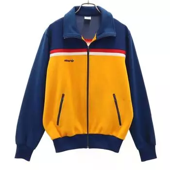 adidas 70-е годы Винтажная олимпийка с логотипом Трилистник, сделано в Западной Германии, трикотаж Descente, мужская, б/у