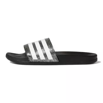 adidas Adilette Comfort Slide J Black Glitter Детские кроссовки Core-Black Cloud-White FY8836 36