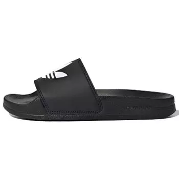 Adidas Adilette Lite Slide J Черно-белые детские кроссовки Core-Black Cloud-White EG8271 35