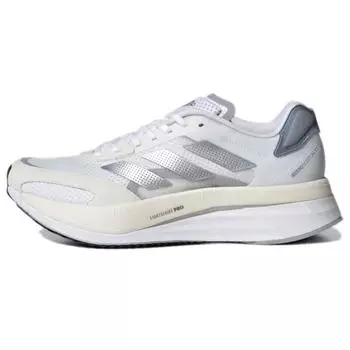 adidas Adizero Boston 10 White Silver Metallic Женские кроссовки Cloud-White Halo-Silver GY0907 36