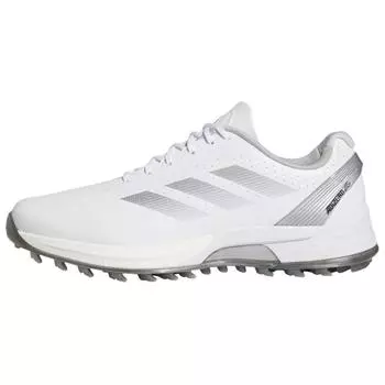 Adidas Adizero ZG Spikeless Golf белые серебристые металлические детские кроссовки Cloud-White Grey-Three IE3528 42