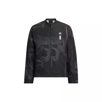 Adidas All-Over Print Slim Fit Спортивная куртка Мужские куртки Черные HE5144 L
