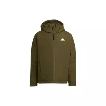 Adidas Alphabet Logo Полосатая куртка на молнии с капюшоном Мужская верхняя одежда Оливково-зеленый H55342 XXL