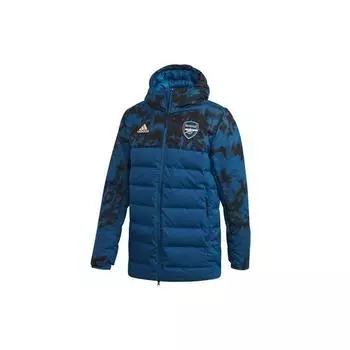 Adidas Arsenal Football Sports с длинным рукавом, пуховик, мужская верхняя одежда, синий FQ6931 S