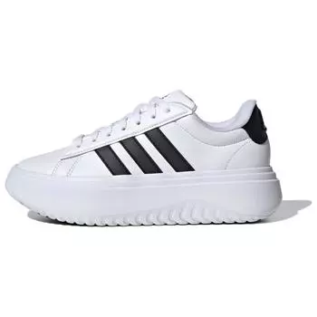 Adidas Белые черные женские кроссовки на платформе Grand Court Cloud-White Core-Black IE1092 38