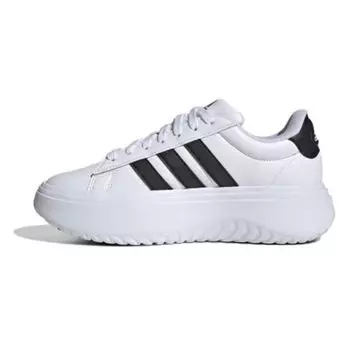Adidas Белые черные женские кроссовки на платформе Grand Court Cloud-White Core-Black IE1092 38