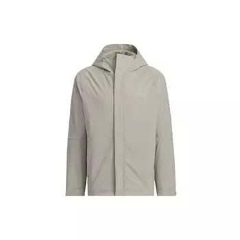 Adidas Business Casual Парка из флиса с однотонным логотипом, плюшевая утолщенная спортивная повседневная куртка с капюшоном Мужская верхняя одежда Pebble-Silver-Gray IZ1591 XL