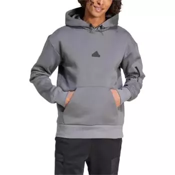 Adidas Повседневная легкая спортивная толстовка с капюшоном и завязками, мужская толстовка серого цвета IY1518 M