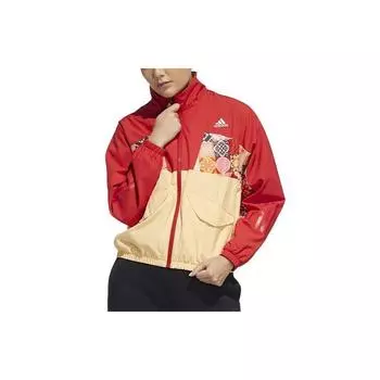 Adidas CNY Лоскутная спортивная куртка Женская Верхняя одежда Светло-малиновый HI3265 S