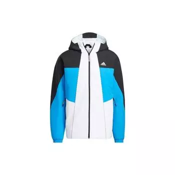 Adidas Colorblock Logo Print Мужская куртка с капюшоном Верхняя одежда HC0285 XXL