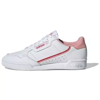 Adidas Continental 80 White Glow Pink Женские кроссовки Cloud-White Lush-Red EF6012
