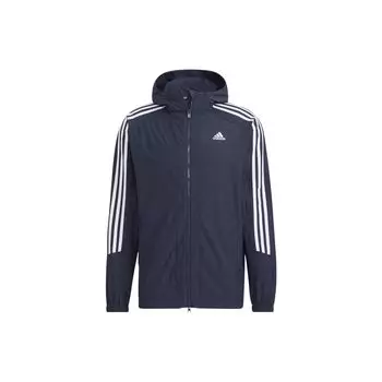 Adidas Contrast Stripe Sports Hooded Jacket Мужская куртка Legend-Ink-Blue HC9956