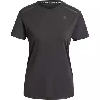 Adidas Футболка Cooltouch Crewneck, однотонная, удобная, спортивная, дышащая, с круглым вырезом, с коротким рукавом, женская футболка, черная JN9618 S