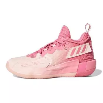 Adidas Dame 7 EXTPLY J DOLLA. Детские кроссовки Розово-розовые Icey-Pink S42805 35