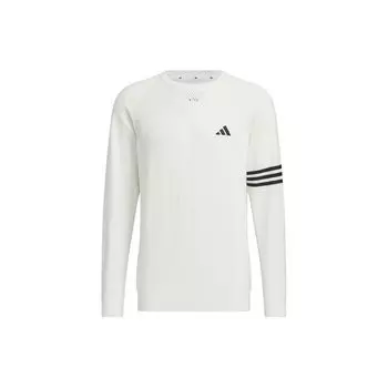 Adidas Длинный рукав свитер-пуловер с цветными блоками для гольфа мужской свитер белый IN9049