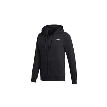 Adidas Essential Linear Флисовая куртка с молнией во всю длину Мужские куртки Черные DQ3103 S