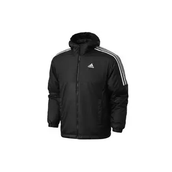 Adidas Essential Утепленная куртка с капюшоном Мужская Верхняя одежда Черный GH4601