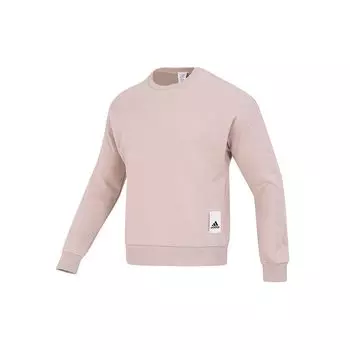 Adidas Essentials Logo Print Повседневная толстовка с круглым вырезом Мужская толстовка розового цвета IA9362 L