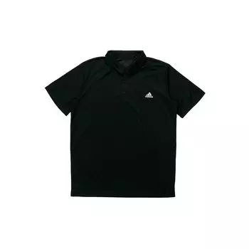 Adidas Fab Logo Print Дышащая спортивная рубашка поло с коротким рукавом Мужские топы Черный CV8322 S