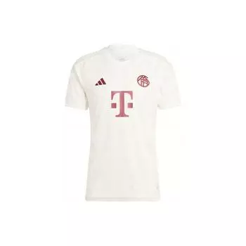 Adidas Fc Bayern 23/24 Third Jersey с цветочным принтом, круглым вырезом и короткими рукавами, мужские топы Han-Jade-White HR3725 S