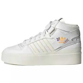 Adidas Forum Bonega Mid Вышитые цветочные женские кроссовки White Crystal-White Wonder-White GZ4296 35