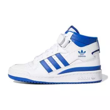 Adidas Forum Mid J White Royal Blue Детские кроссовки Cloud-White FZ2085 36