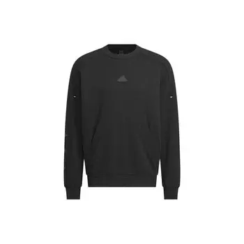 Adidas Fustl Sweat 5 принтованный спортивный повседневный пуловер с круглым вырезом толстовка мужская толстовка черная IM9084 S