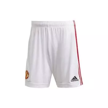 Adidas Футбольные шорты Mufc Home с эластичной талией, мужские шорты белого цвета FM4289 S