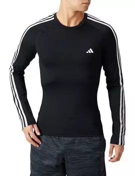 Adidas Футболка мужская с длинным рукавом Techfit 3 Stripes Training DB108 Черный S (HD3532)