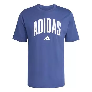 Adidas Футболка с графикой CLG с коротким рукавом JXY32 Темно-синяя Футболка Мужская (JM6417)