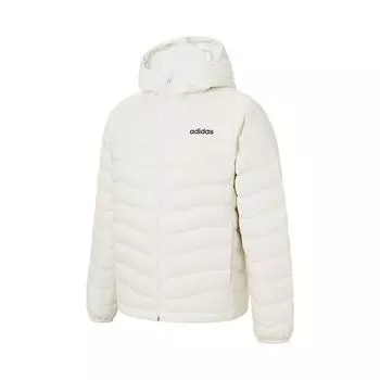 Adidas FW24 Легкая куртка с капюшоном для тренировок на открытом воздухе, ветрозащитная, теплая, короткая, унисекс, куртки Han-Jade-White JW1681 M