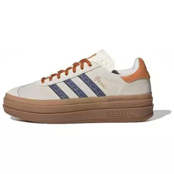 adidas Gazelle Bold Cream Orb Violet Floral Женские кроссовки Cream-White Night-Indigo JQ0955 36