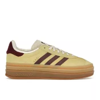 adidas Gazelle Bold Почти желтые бордовые женские кроссовки Wonder-White IF5937 40