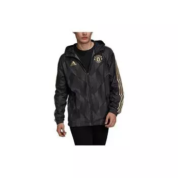 Adidas геометрический узор в полоску с принтом логотипа куртка с капюшоном мужская верхняя одежда черный GR3873 M