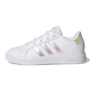 adidas Grand Court 2.0 Big Kid White Переливающиеся детские кроссовки Cloud-White GY2326 28