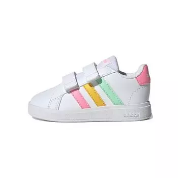 Adidas Grand Court 2.0 I White Multi-Color Детские кроссовки Cloud-White Pulse-Mint Beam-Pink HP8917 27