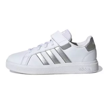 adidas Grand Court 2.0 Little Kid White Matte Silver Детские кроссовки Cloud-White GW6516 38