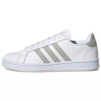 Adidas Grand Court White Orbit Grey Мужские кроссовки Cloud-White Metal-Grey H04543 38