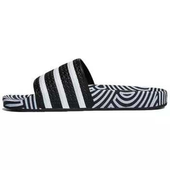 Adidas Hirocoledge x Adilette Slides Takahashi Hiroko — черно-белые мужские кроссовки Core-Black Cloud-White Blue-Bird FY1592 35