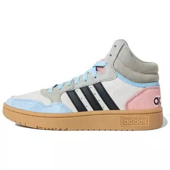 adidas Hoops 3.0 Mid Clear Brown Sky Blue Женские кроссовки Core-Black HP3105 36