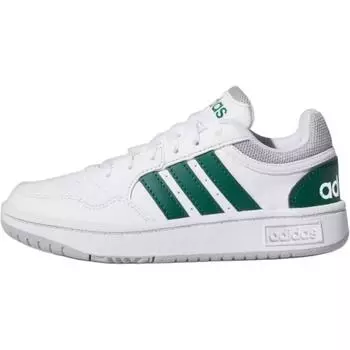 Adidas Hoops K White Collegiate Green Kids кроссовки Cloud-White Grey-Two IG3830 31