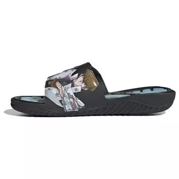 Adidas Ю-Ги-О! x Reptossage Slide Blue Eyes White Dragon унисекс кроссовки черные Core-Black Hazy-Sky HQ4276 40