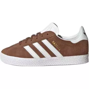 Adidas Кроссовки Gazelle C Preloved Brown Kids Cloud-White Gold-Metallic IF9807 35