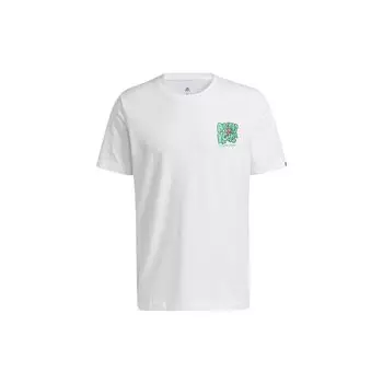 Adidas Lil Stripe Boba Fun Print Баскетбольная футболка с коротким рукавом Мужские топы Белые HB5485 XXL