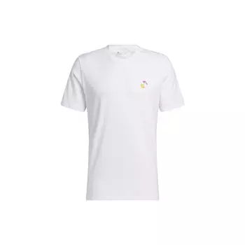 Adidas Lil Stripe Spring Break мультфильм рисованный принт спортивная баскетбольная футболка с коротким рукавом мужские топы белые IC1868 L